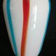 Carlo Moretti vase murano glass blown to the mouth, bottle shape