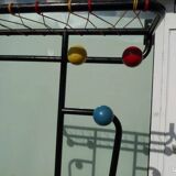 1960s wall-mounted coat rack with colored balls