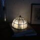 Small ceiling light with a mother-of-pearl shade from the 1950s.