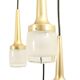 Cascade chandelier 6 elements, Staff Leuchten, brass and gold-plated aluminum, glass, ca 1970