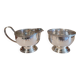 Vintage silver-plated sugar bowl and cream jug by Viners of Sheffield.