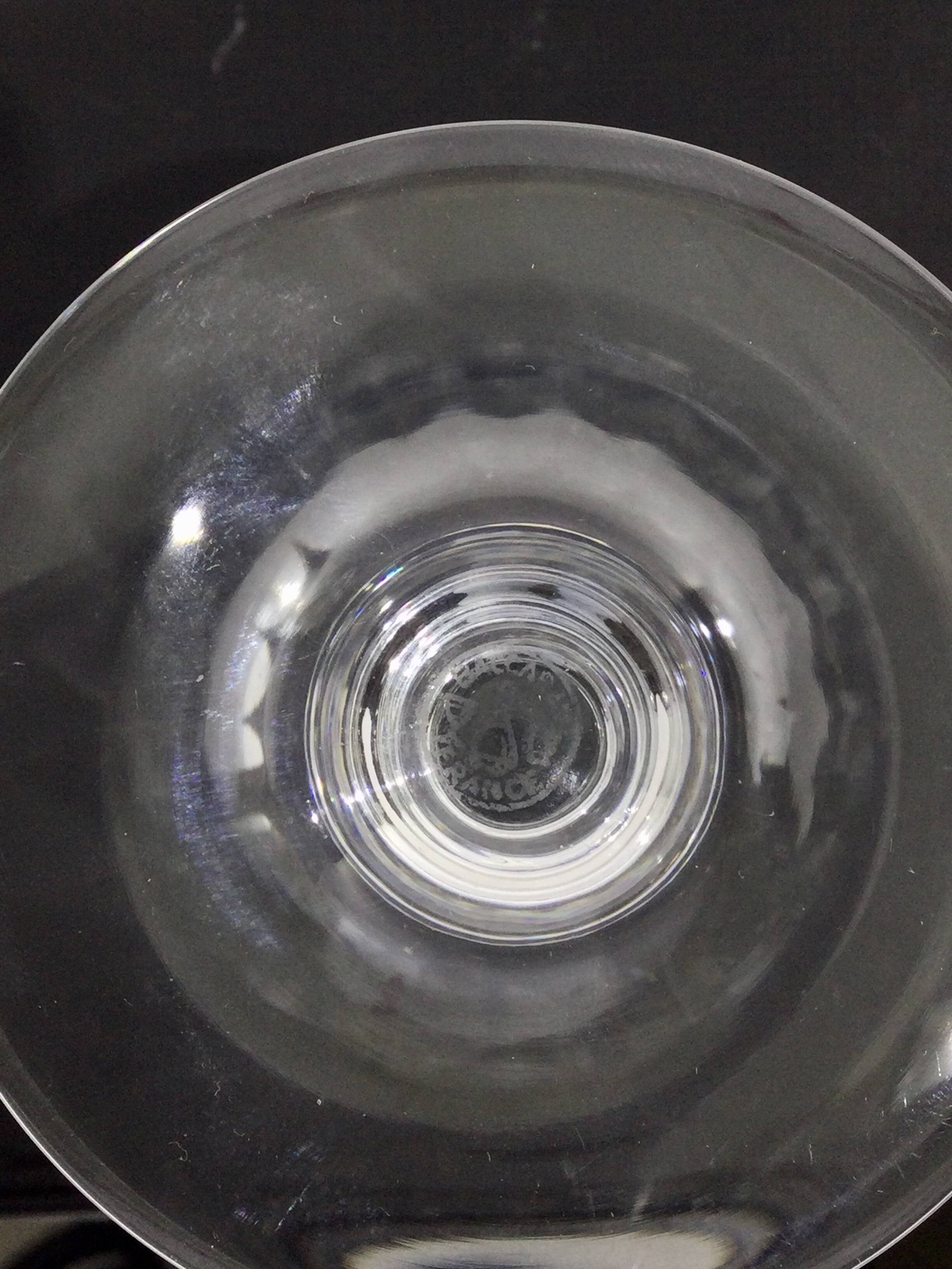 Baccarat – 12 white wine glasses in Baccarat Crystal Casino Model