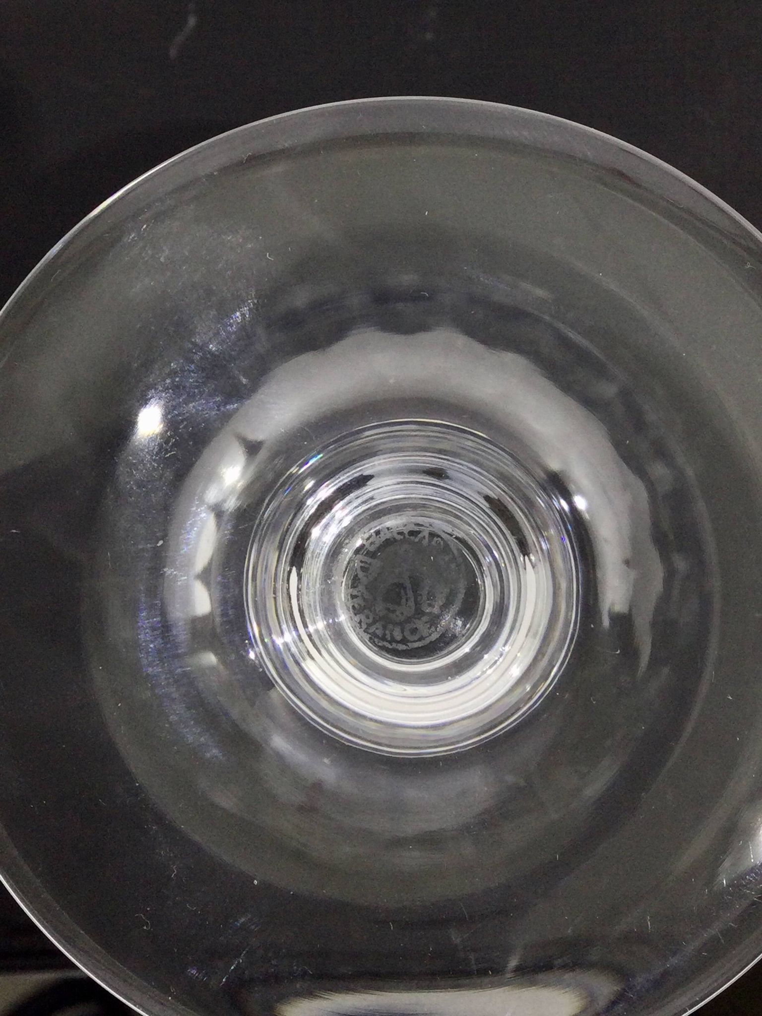 Baccarat – 12 white wine glasses in Baccarat Crystal Casino Model