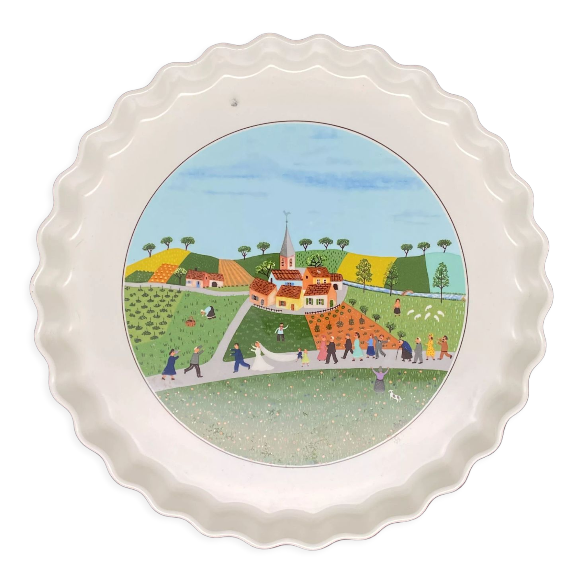 Pie dish Villeroy & Boch naïve pattern Wedding