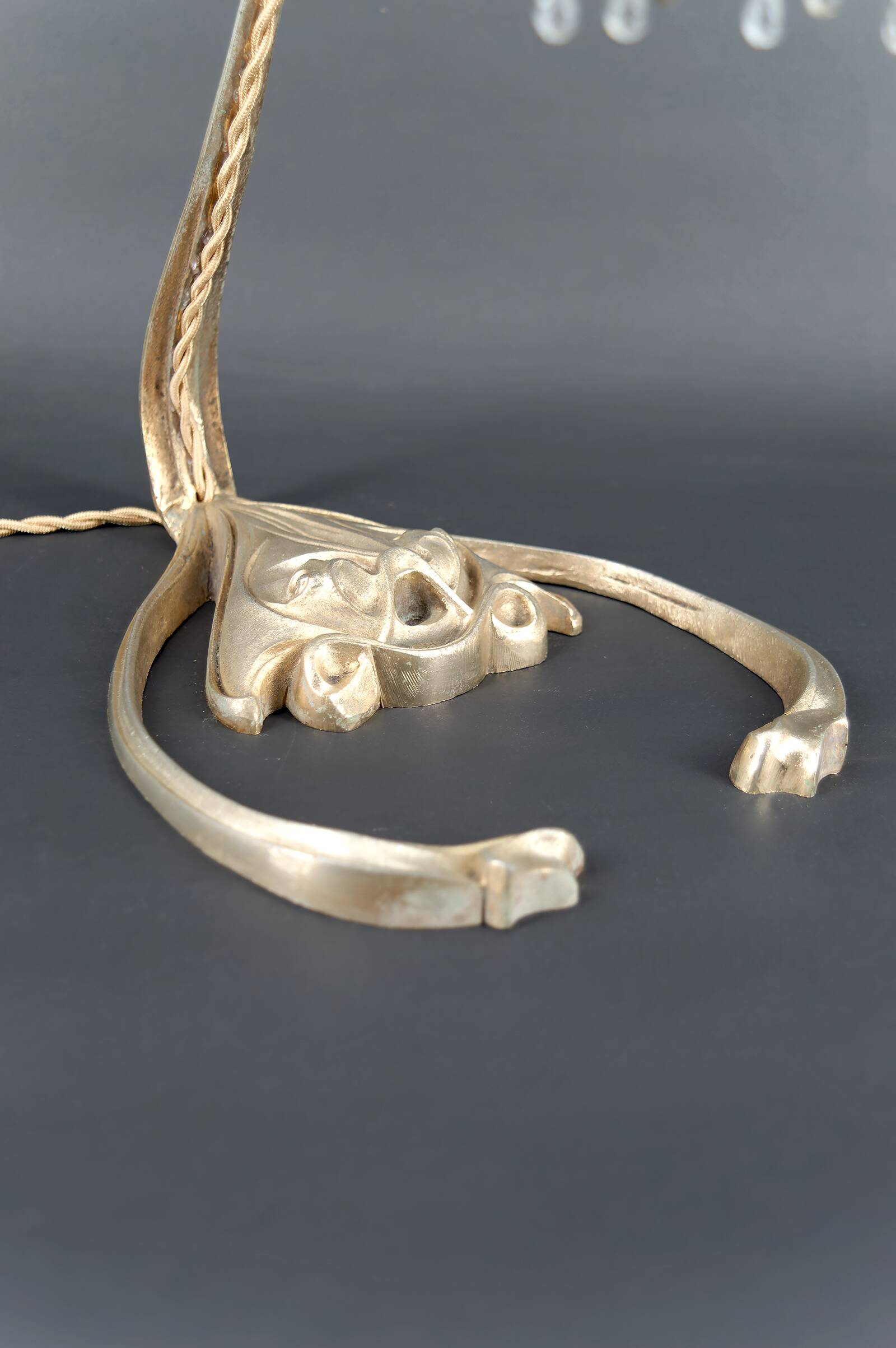 Bronze Lamp and Pendants by H. Guimard, France, Art Nouveau, c. 1910