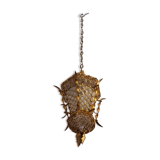 Antique wrought gilt metal hall lantern