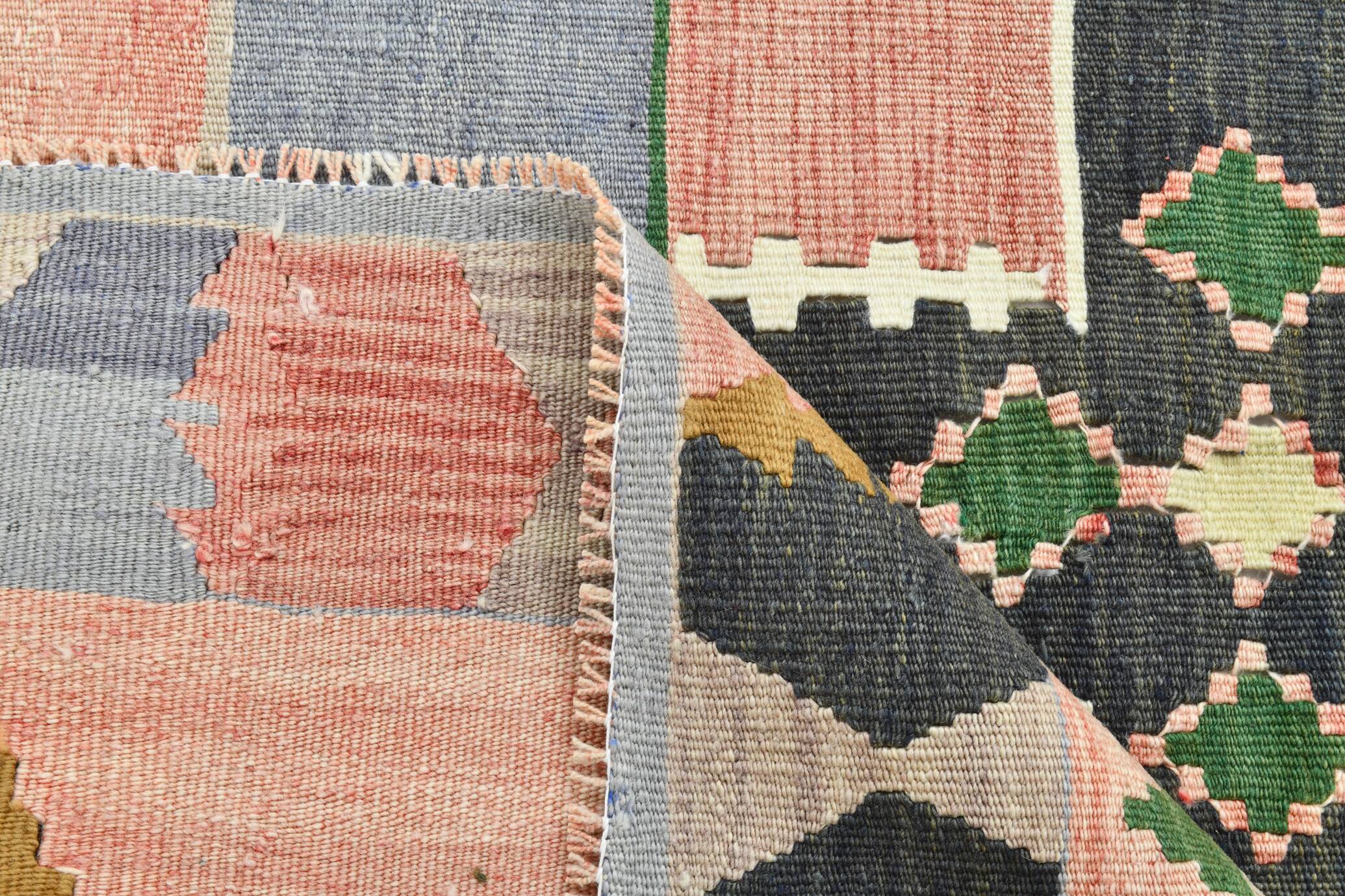 5x8 Vintage Samon Pink & Light Grey Vintage Oushak Area Rug, 161x255 cm