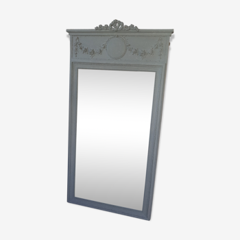 Louis xvi style trumeau painted mirror  163x84cm