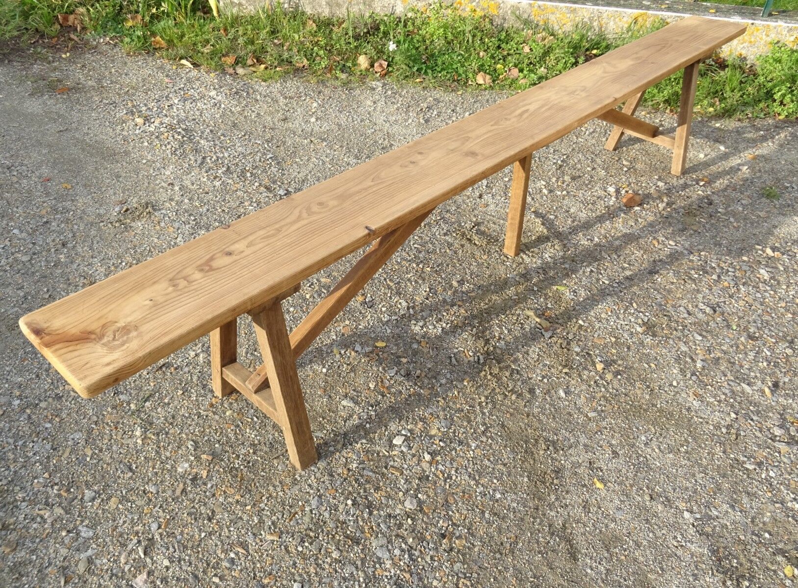 Solid wood farm bench 248 cm