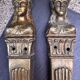 2 bronze Art Nouveau furniture ornaments