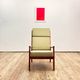 Danish Mid-Century  Lounge Chair and Stool by Ole Wanscher for Poul Jeppensens, Senator Series
