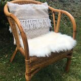 Paire de fauteuils en rotin