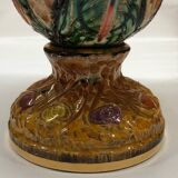 H. Becquet Quaregnon vase in the mastery style with birds of paradise decoration