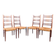 Teak and wicker dining chairs, 1960s