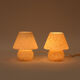 Vintage glass mushroom or champignon lamps 1960 germany.