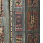 Antique Rustic Farmhouse Folk Art Painted Bridal Cabinet 1842