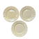 Set de 3 assiettes plates ivoire Digoin Sarreguemines