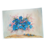 huile sur toile Cadre champetre nature morte denise legrix