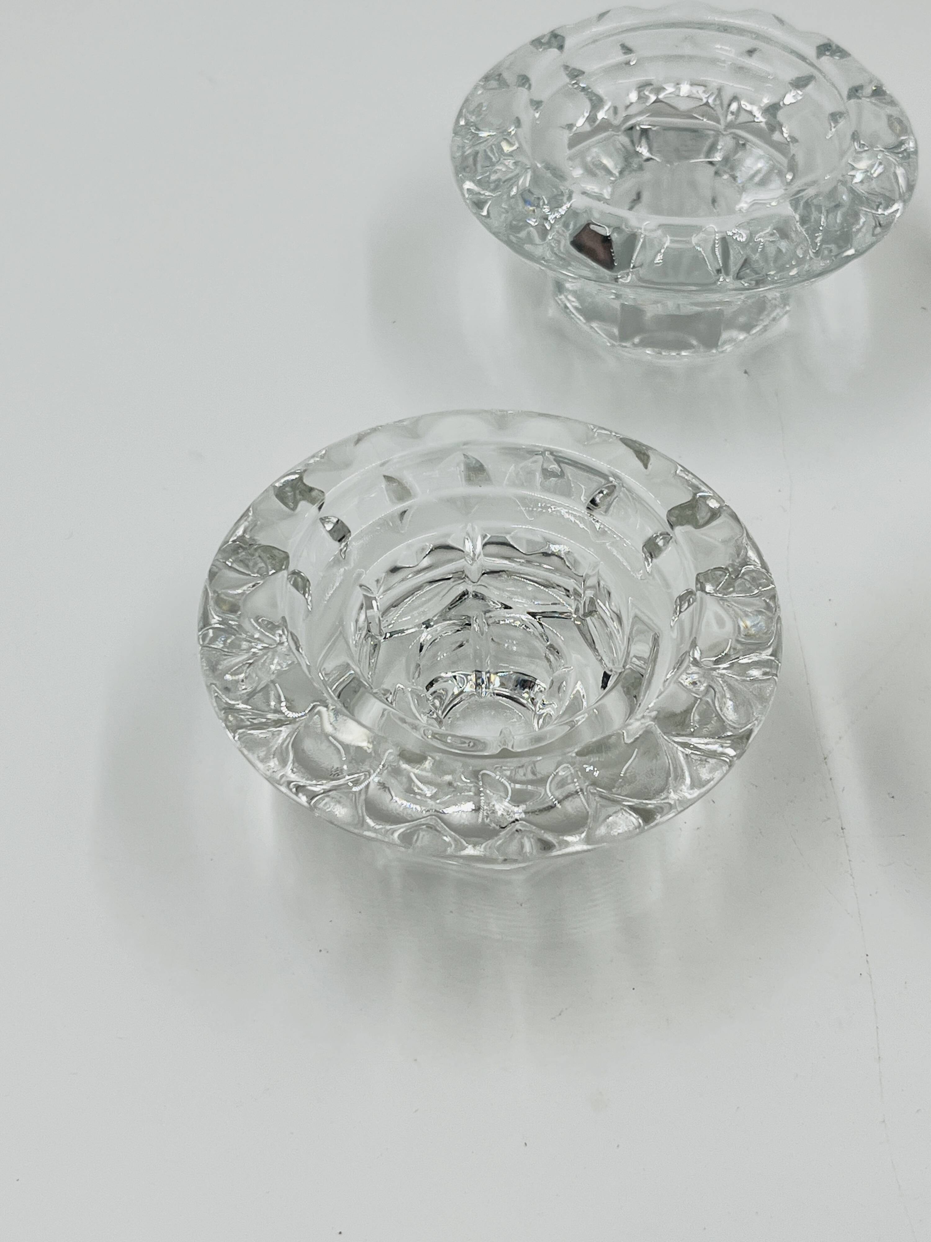 Set of 4 Cut Crystal Candle Holders Bolsius France 70s