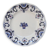 Antique Longchamp ironstone plate – Rouennais model