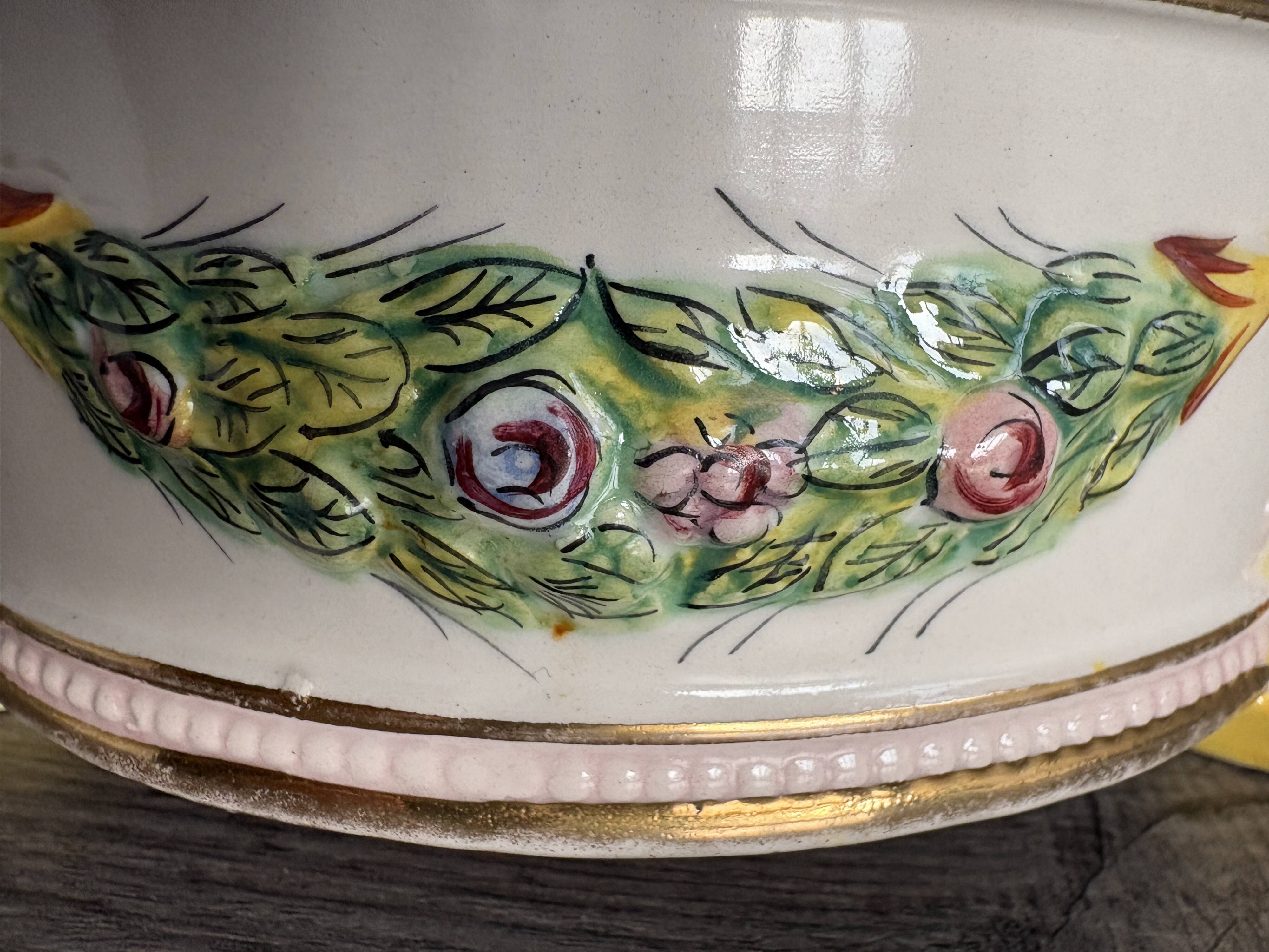 Old Italian ceramic jewellery box