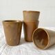 4 vintage Digoin stoneware tumblers
