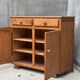 Vintage wooden sideboard with two doors and two drawers, 50s