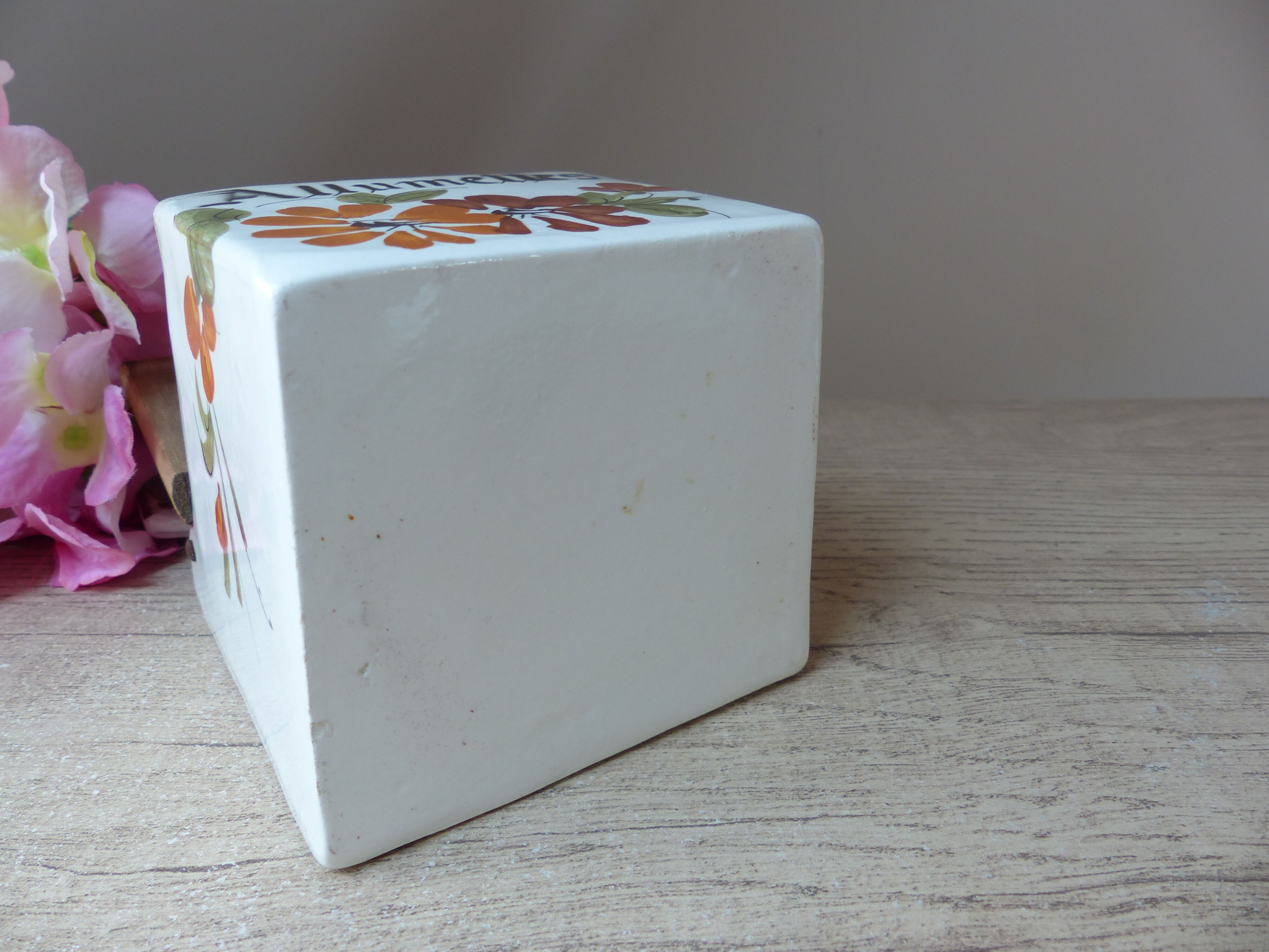 Old Ceramic Matchbox Italy