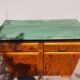 Mado wooden buffet, green and black tray, vintage.