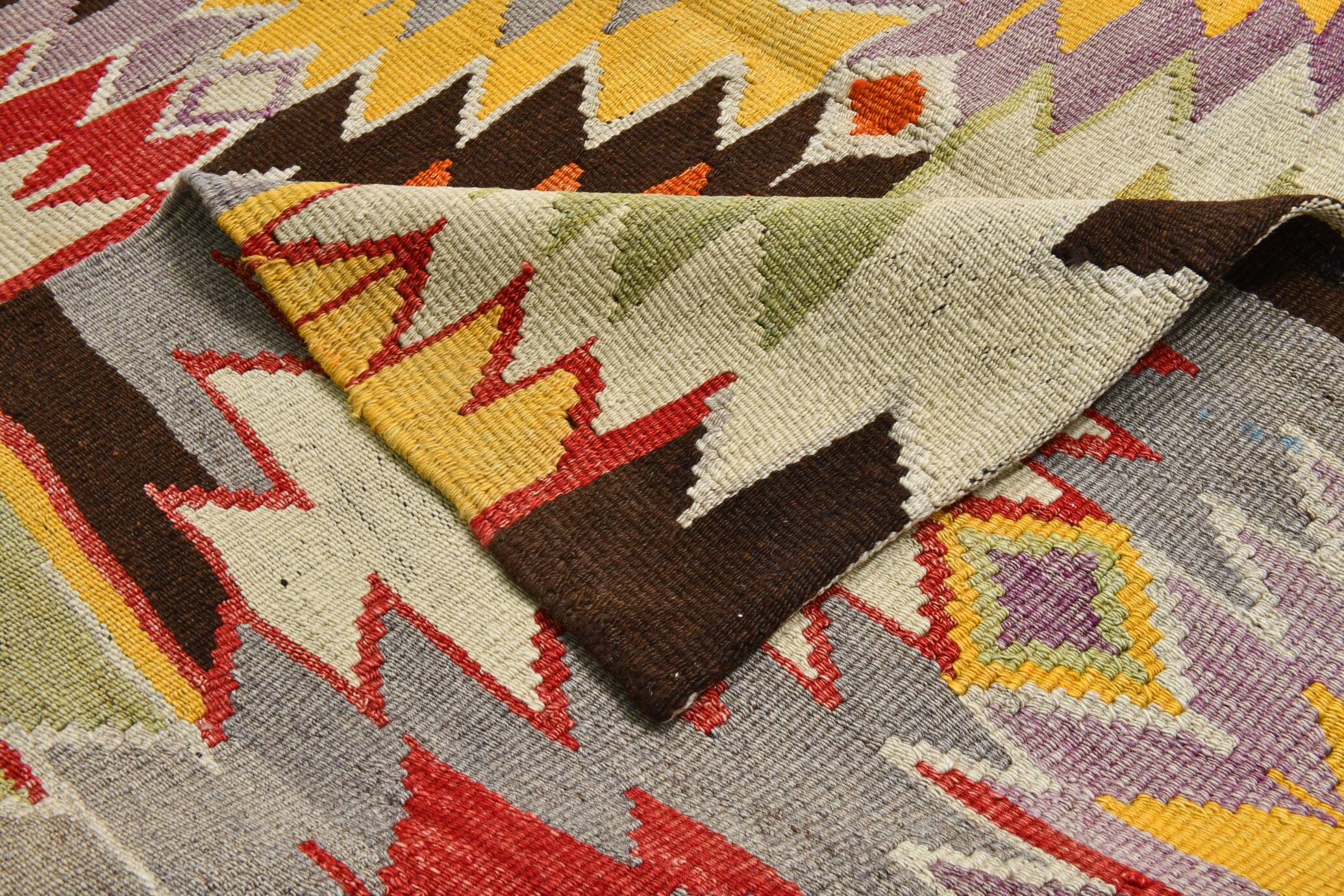 6x10 Geometric Style Vintage Kilim Rug,