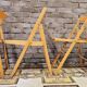 Set of 4 vintage mismatched folding chairs