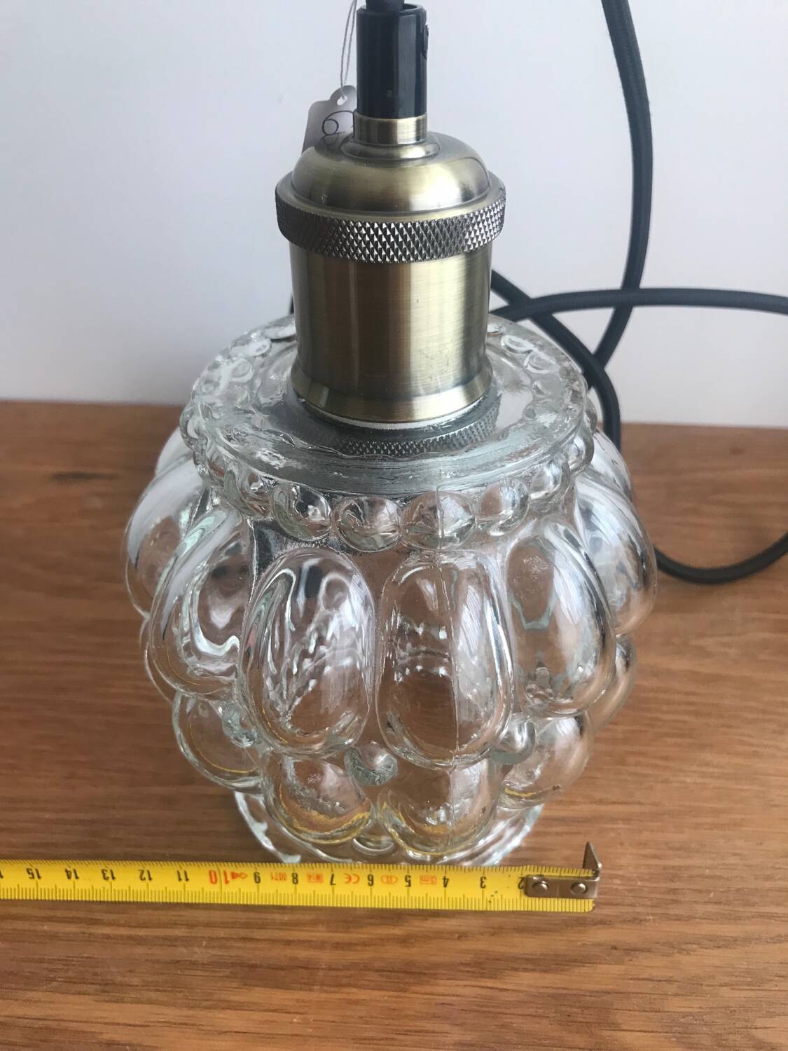 Pendant Light With Vintage Glass Globe Electrical System New