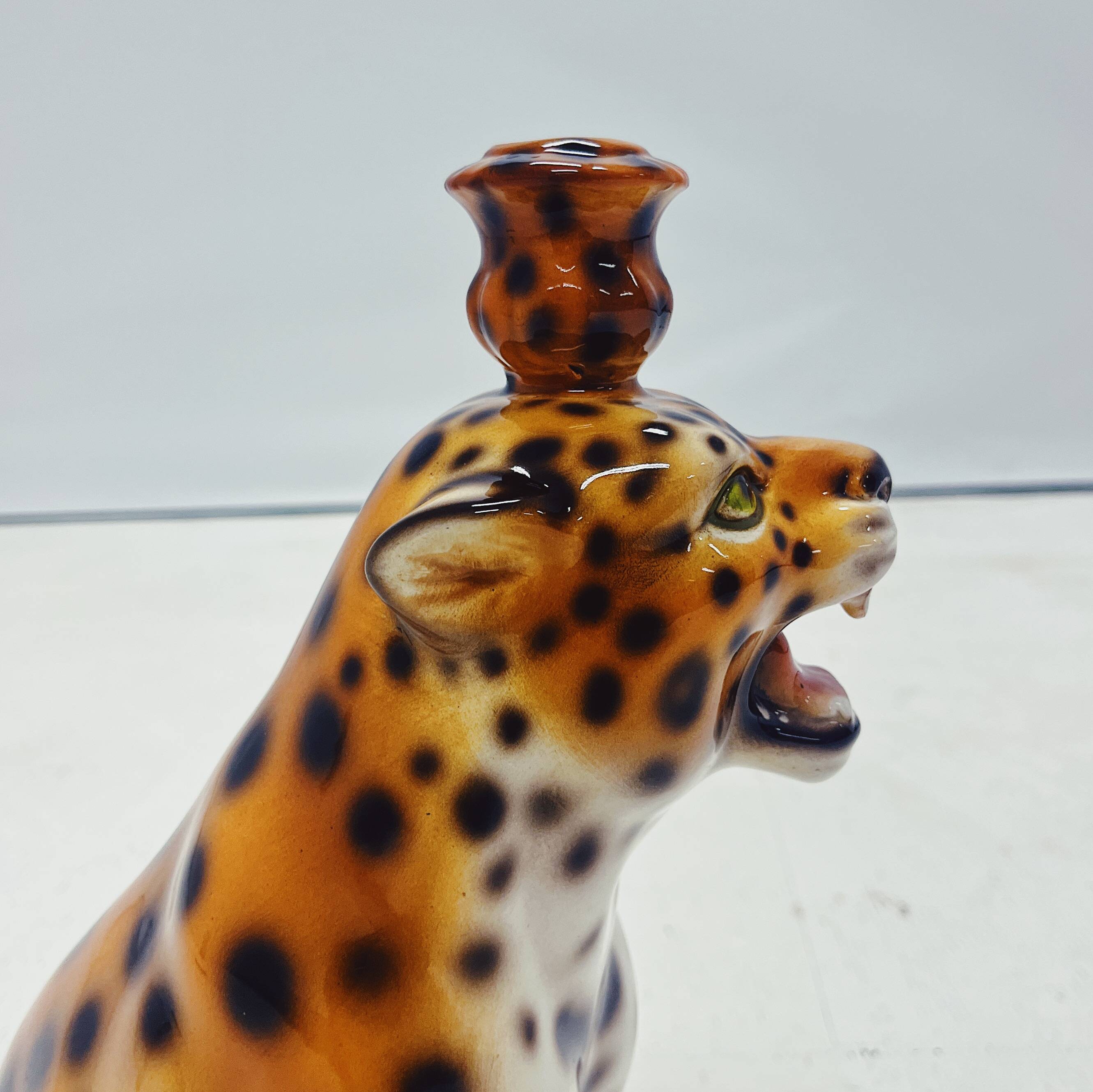 Leopard Candle Holder Ceramic