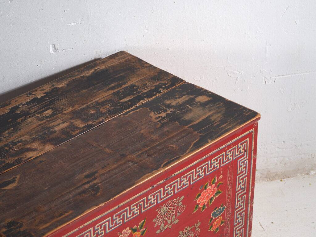 Antique Chinese painted pine chest – China, circa 1930