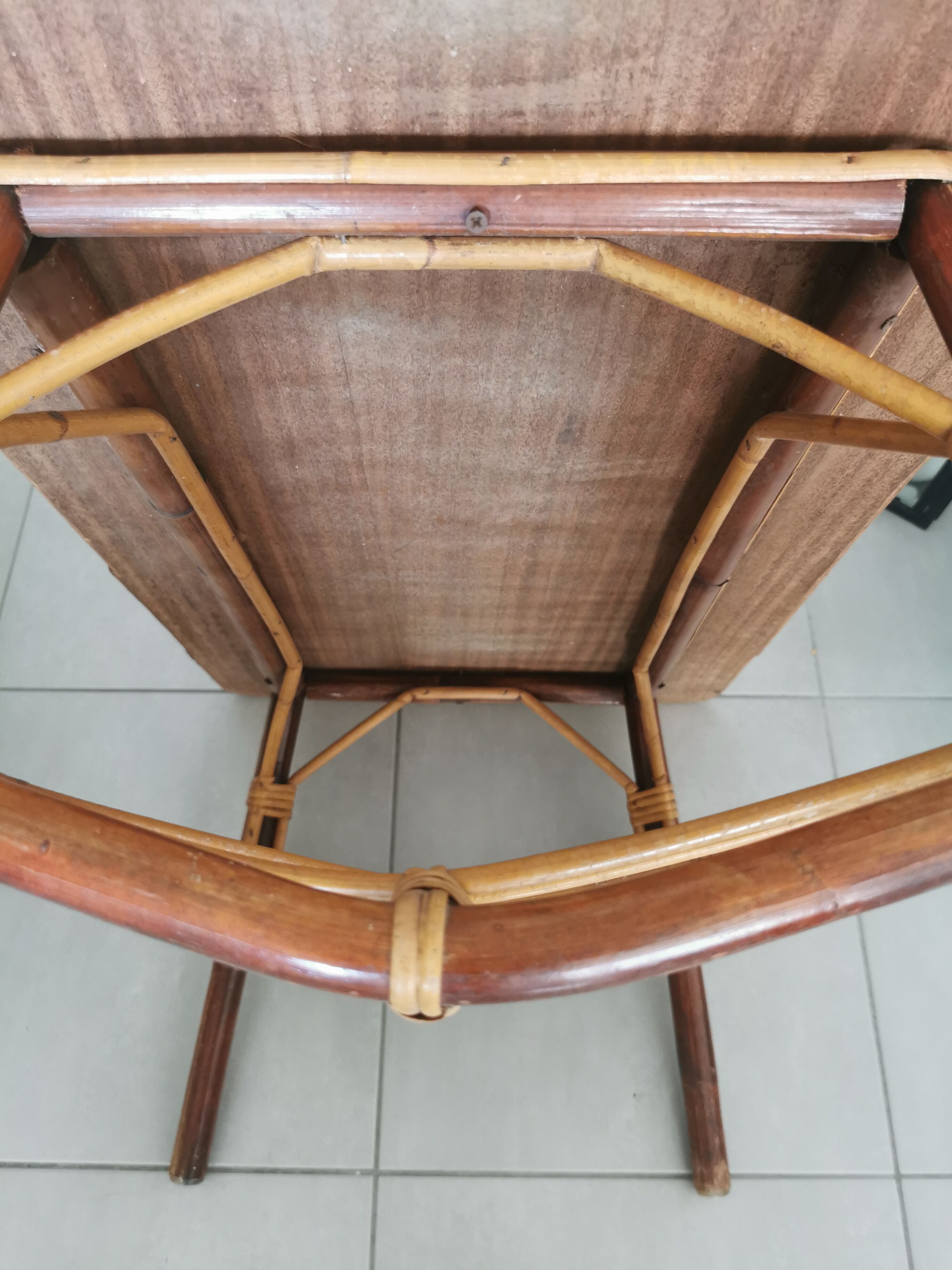 Vintage rattan coffee table