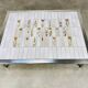 Square ceramic tile coffee table by Roger Capron, flowers, 1950s.