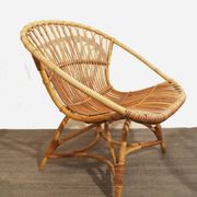 Rohe Noordwolde (Dutch design) vintage rattan armchair from the 1960s