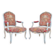 Pair of Louis XV style cabriolet armchairs