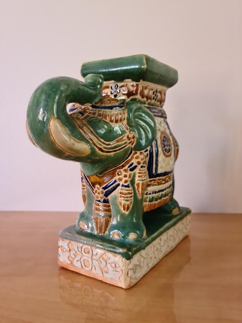 Enamelled ridge vase