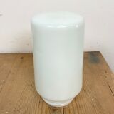 Industrial White Porcelain Pendant Light with Milk Glass, 1970s