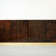 Aldo Tura sideboard in brown parchment and brass 1960