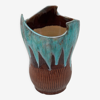 Faience vase by Nevers André Georges from the 60s/70s