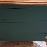 Chest of drawers in oak compass feet