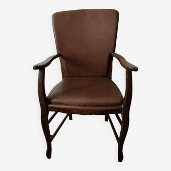 Leather armchair chair