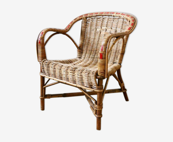 Fauteuil en osier enfant