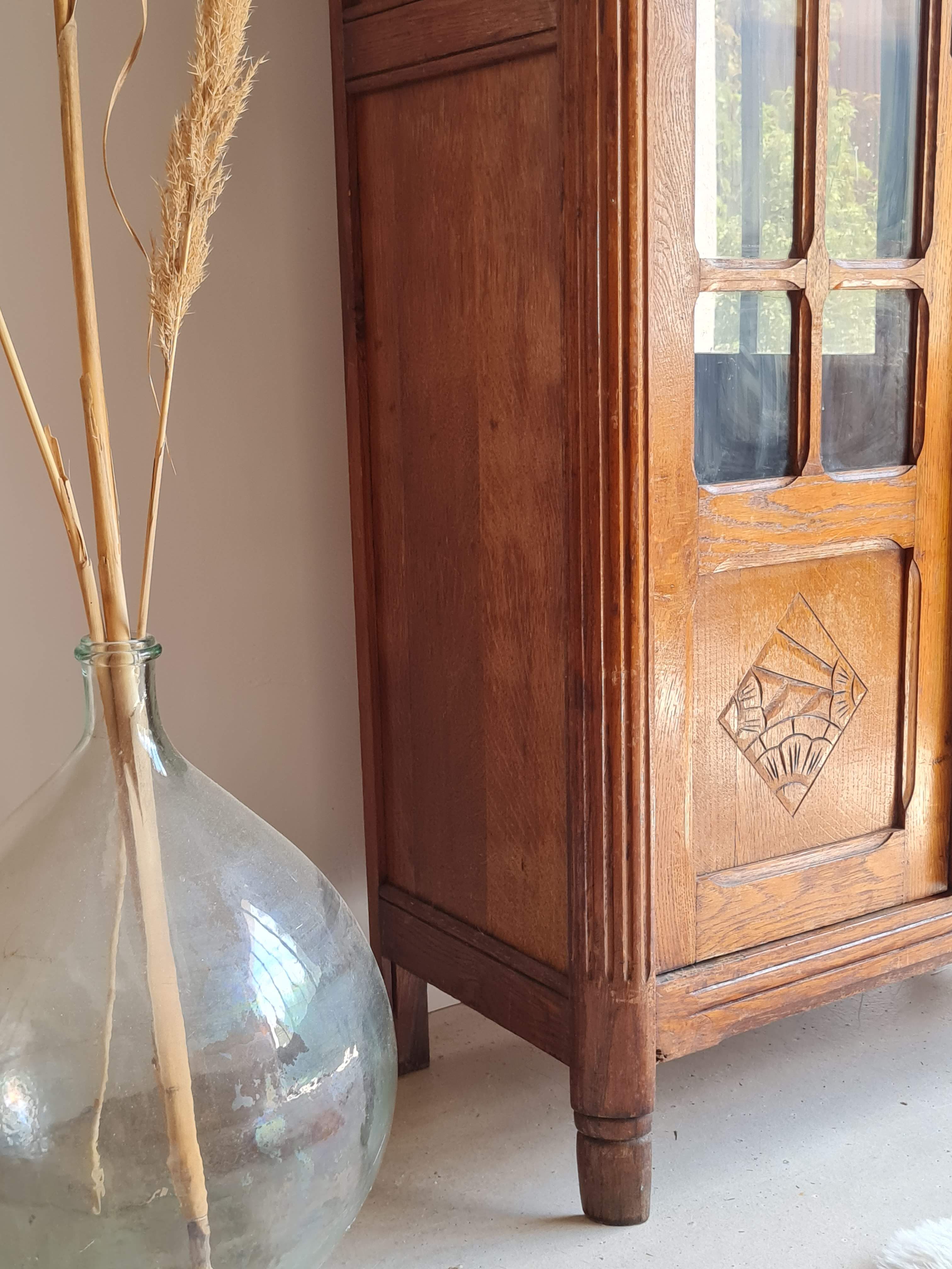Parisian art deco glass cabinet
