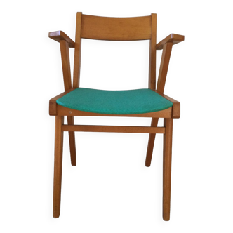 1960s bridge armchair with compass feet
