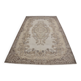 Vintage Wool Oushak Turkish Rug sku 2200