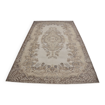 Vintage Wool Oushak Turkish Rug sku 2200