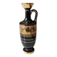 Greek Amphora Vase/Scenes of life Greek Mythology. Signed KA. Handmade in Greece, gilded with 24c fine gold. High 22.5 cm